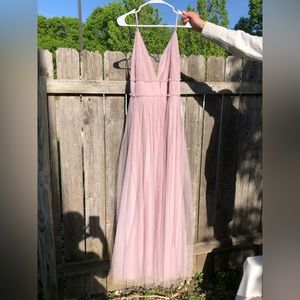 Revelry bridesmaid dress Alma Tulle style in Dusty Quartz